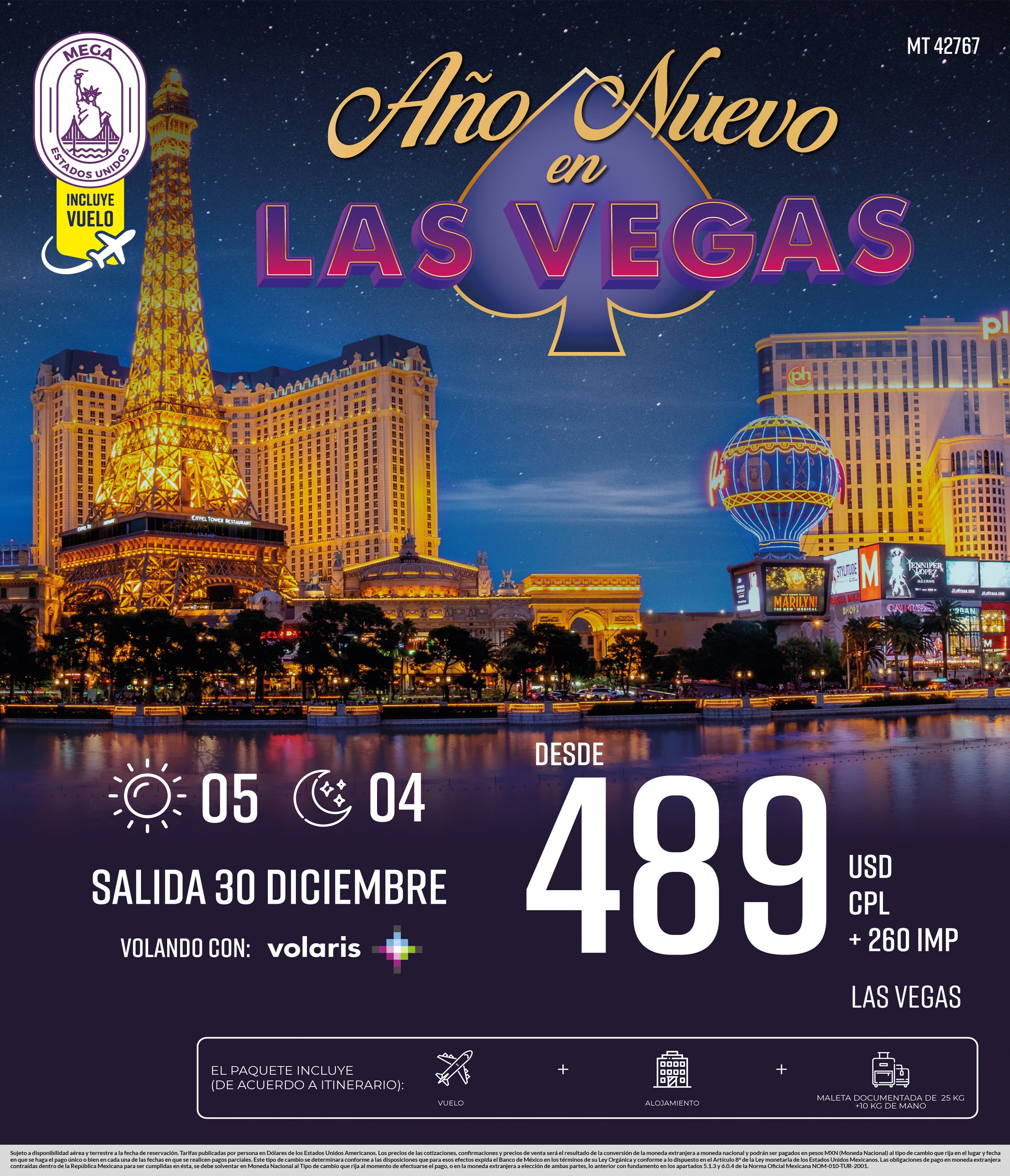 Año nuevo en las vegas invierno