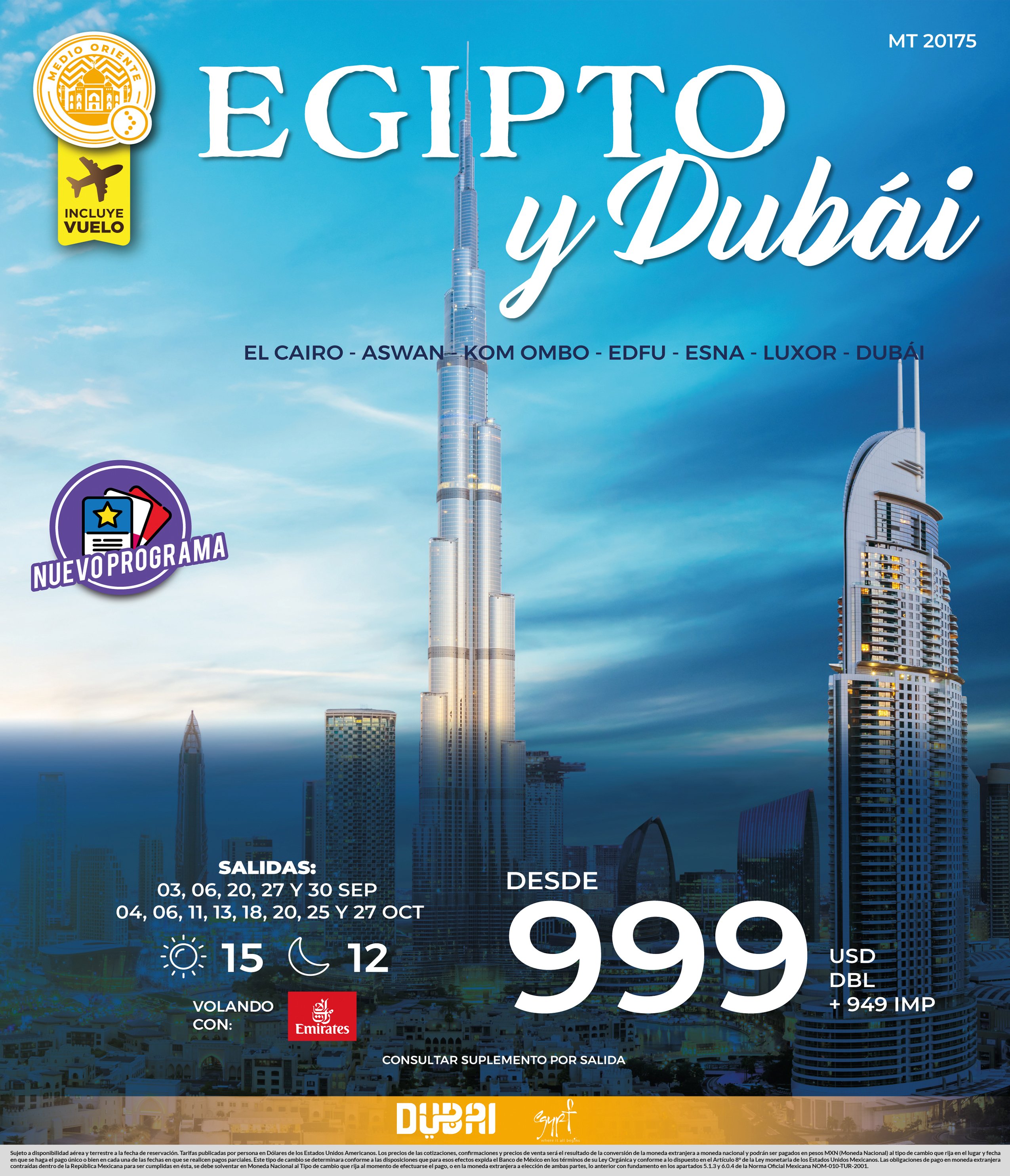Egipto y dubai medio oriente