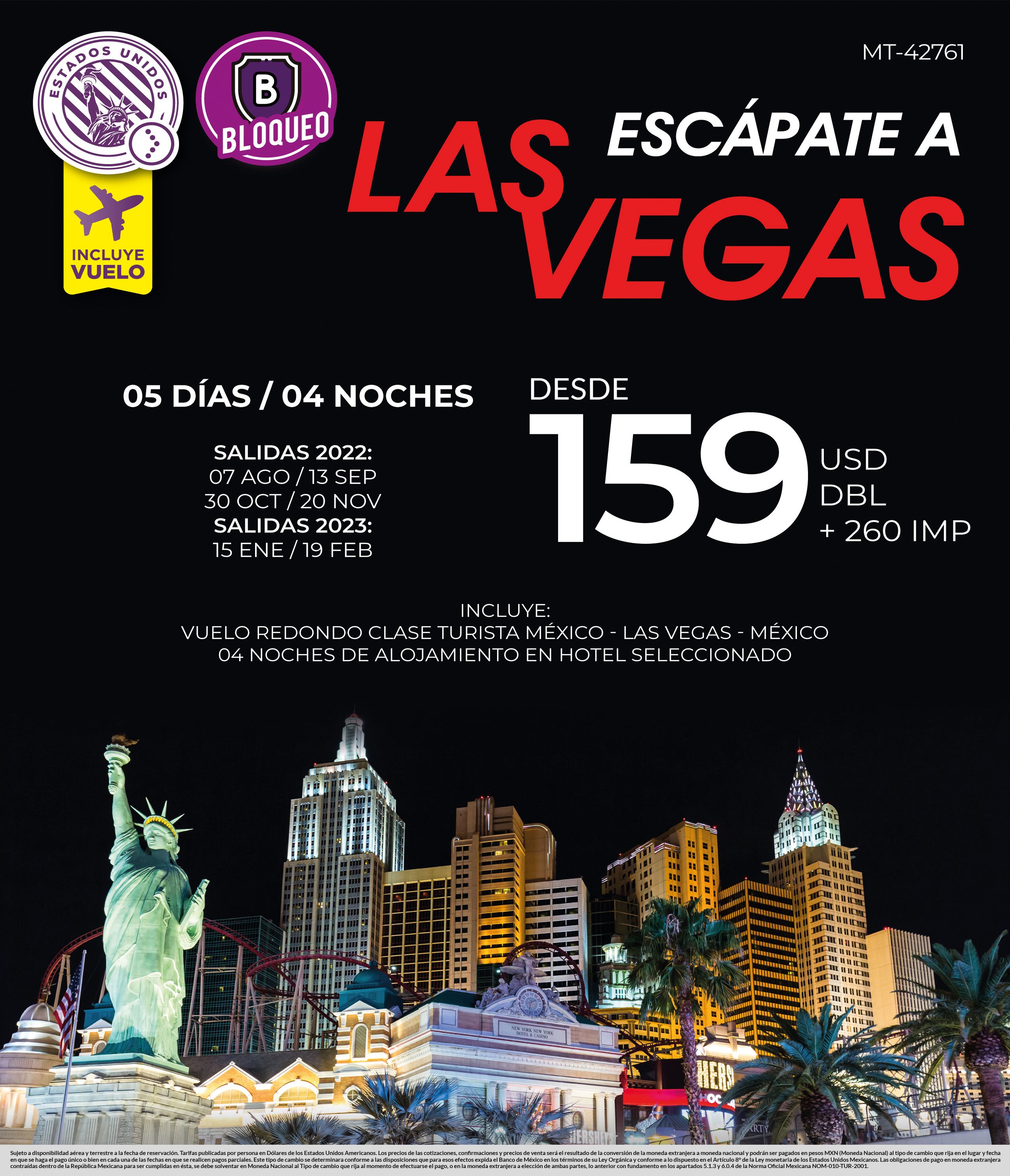 Escapate a las vegas estados unidos