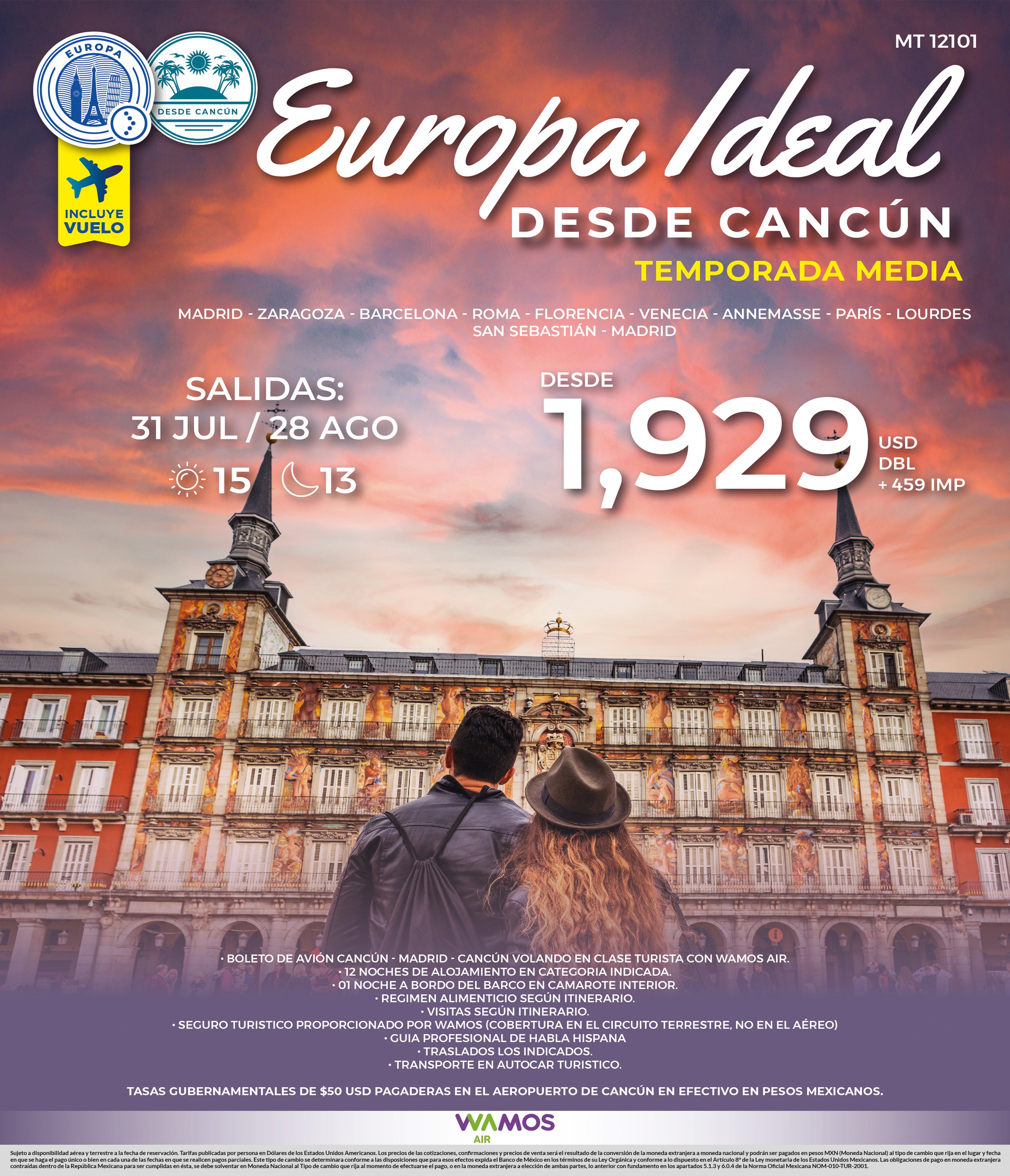 Europa ideal desde cancun desde cancun