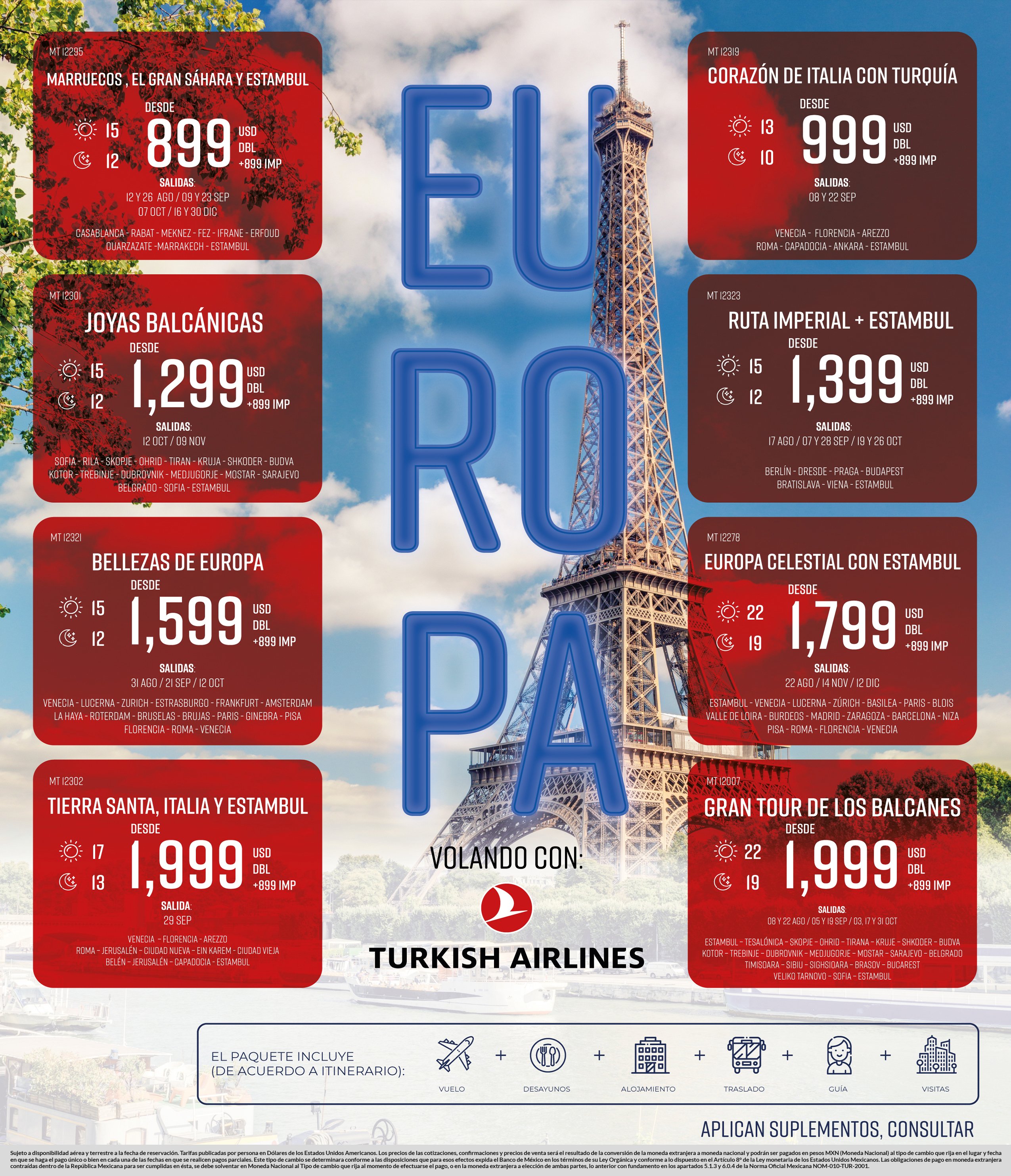 Europa volando con turkish