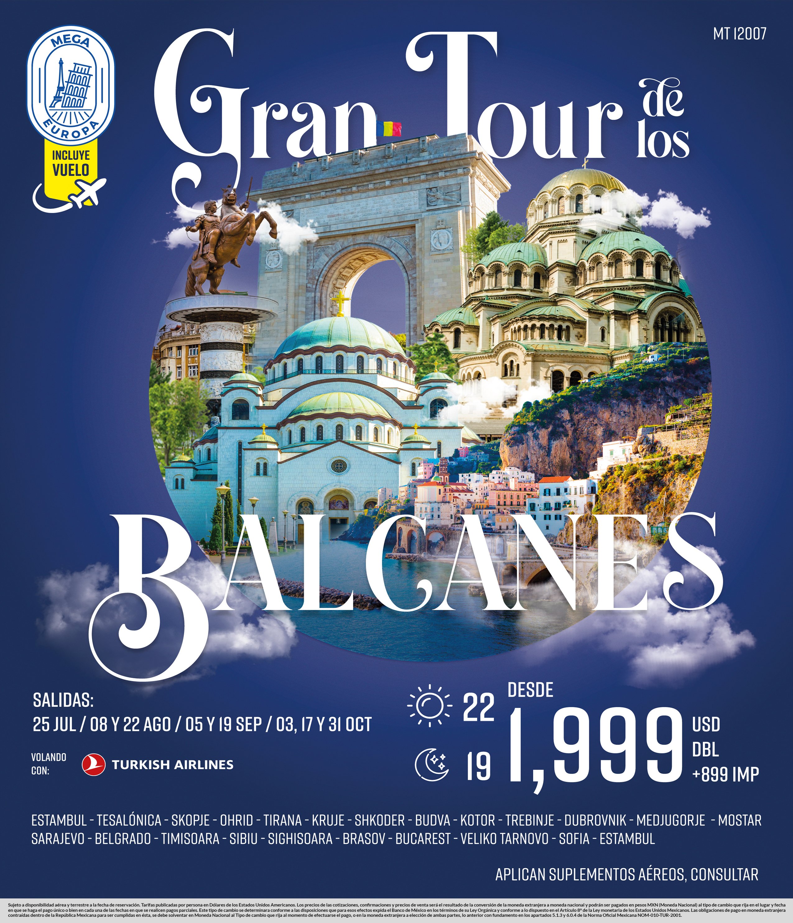 Gran tour de los balcanes Europa