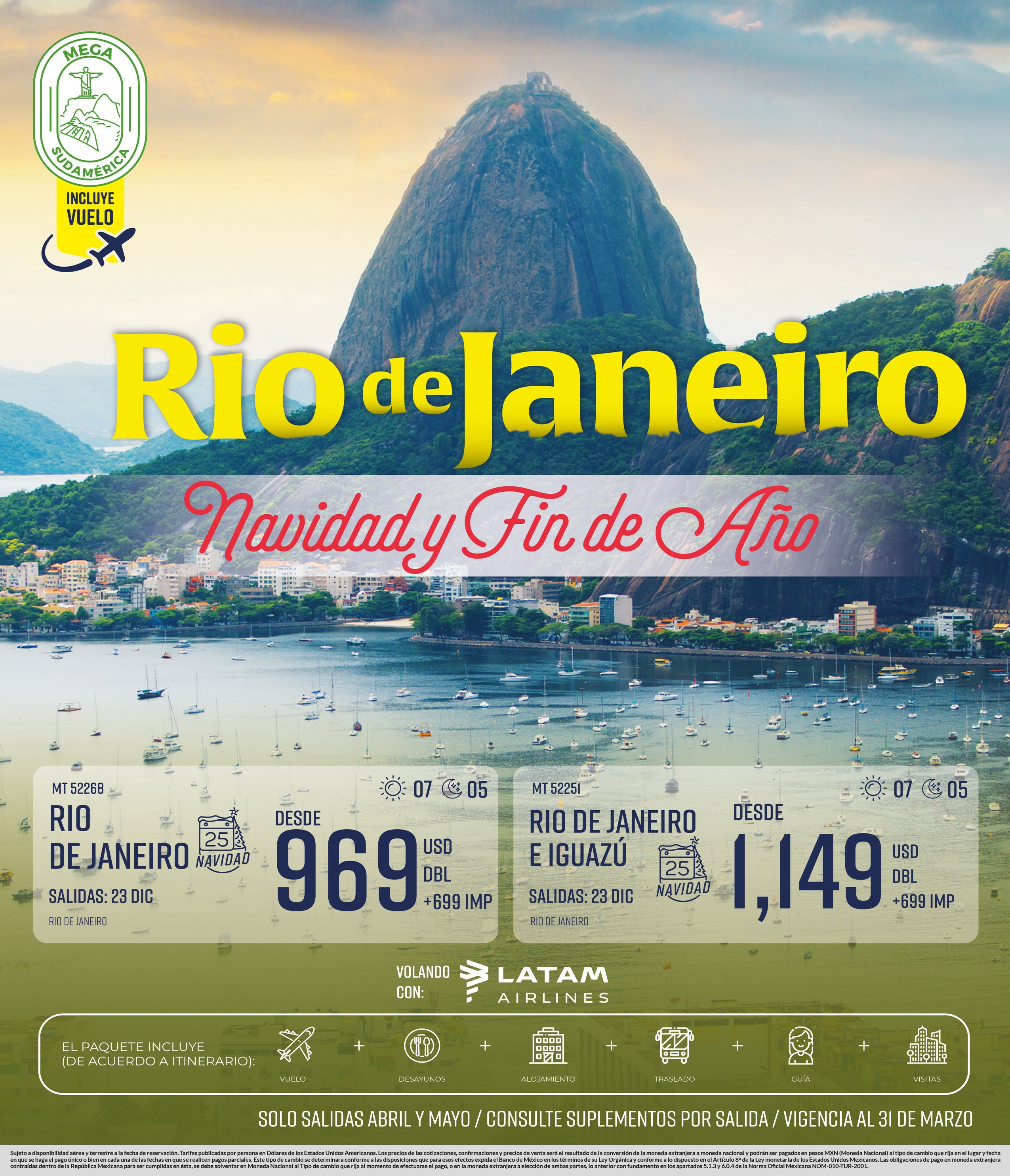 Rio de janeiro navidad y fin de año sudamerica