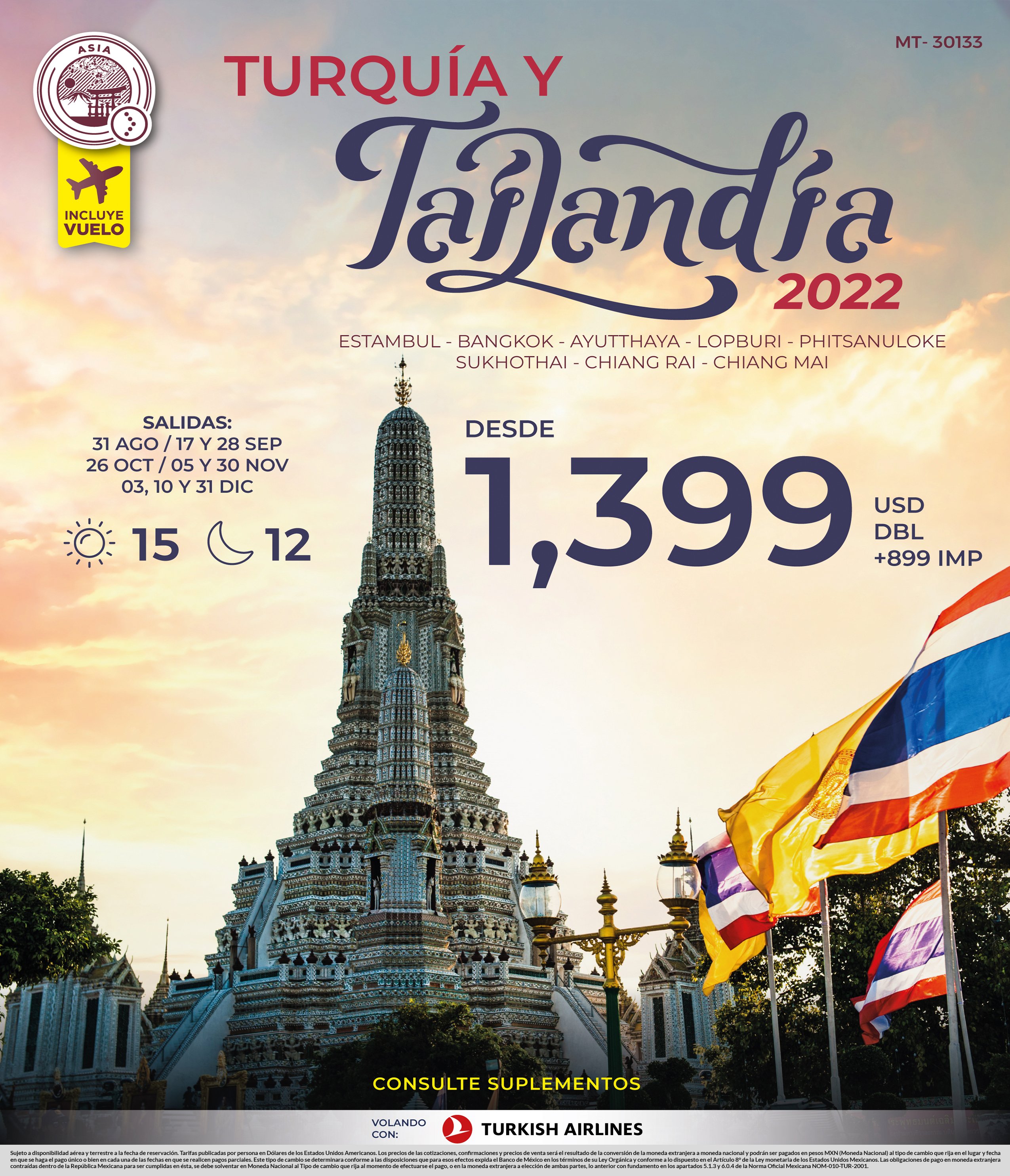 Turquia y tailandia 2022 Asia